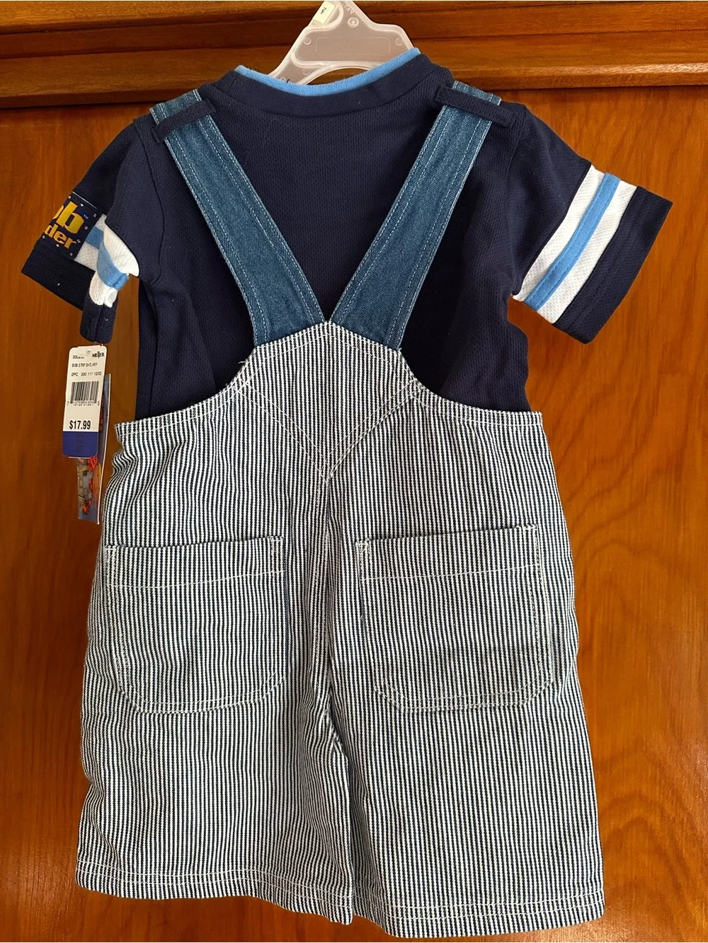 NWT Vintage Bob the Builder Hard Hat Area Overall Shorts Set 12M